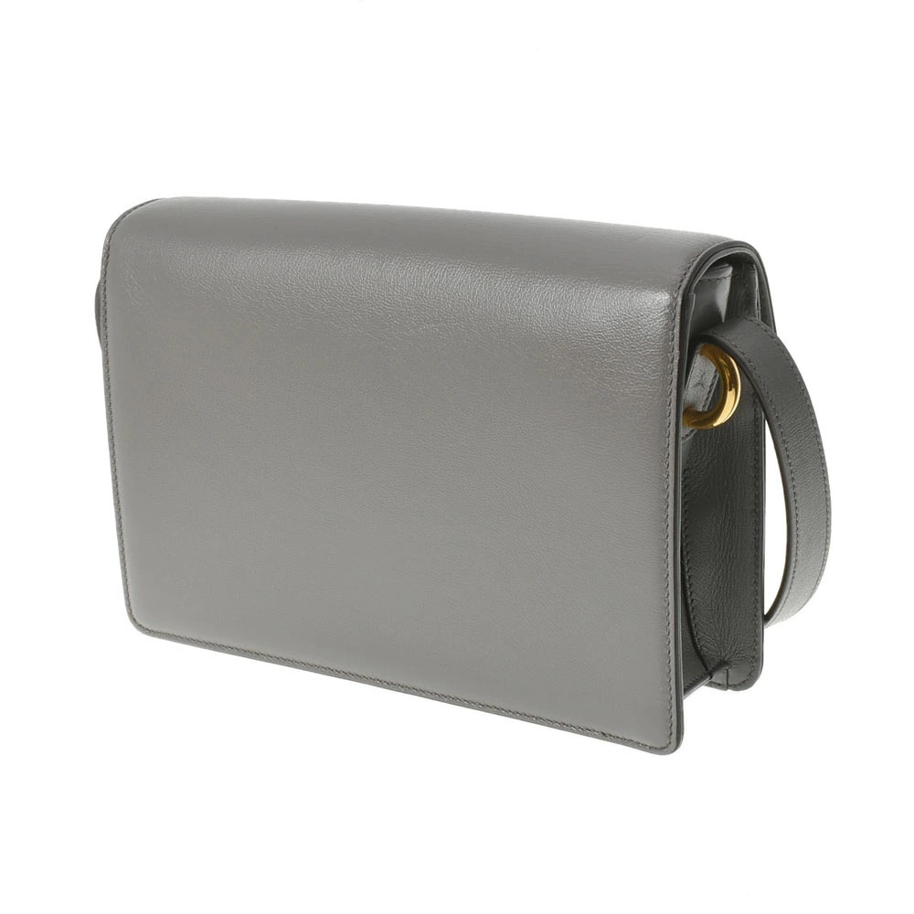 Gucci GG Leather Gray Shoulder Bag Marmont